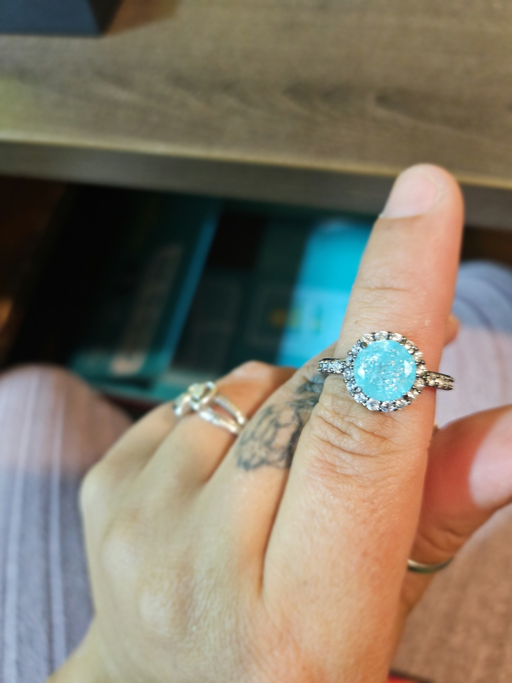 18k White Gold Filled Halo Ring